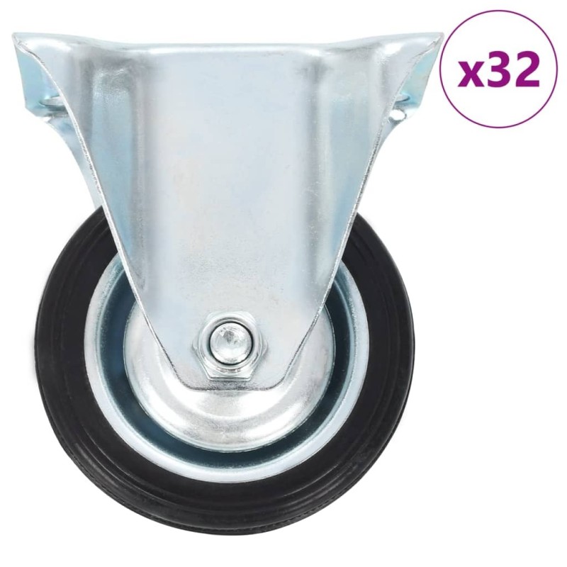 32 pcs Roulettes fixes 75 mm 