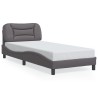 Cadre de lit avec LED sans matelas gris 90x190 cm 
