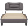 Cadre de lit avec LED sans matelas gris 90x190 cm 