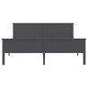 Cadre de lit sans matelas gris bois massif de pin 180x200 cm 