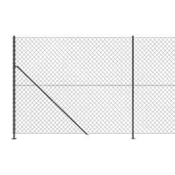 Clôture à mailles losangées avec bride anthracite 2,2x25 m 