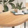 Dessus de table 140x60x4 cm bois de chêne massif ovale 