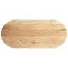 Dessus de table 140x60x4 cm bois de chêne massif ovale 