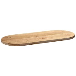 Dessus de table 140x60x4 cm bois de chêne massif ovale 