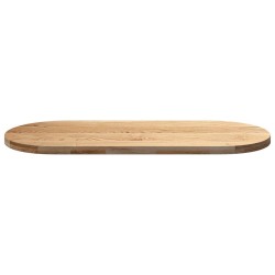 Dessus de table 140x60x4 cm bois de chêne massif ovale 
