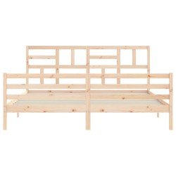 Cadre de lit sans matelas bois massif 