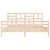 Cadre de lit sans matelas bois massif 