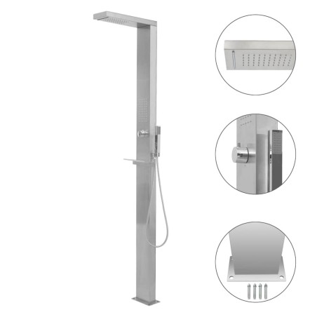 Douche d'extérieur Acier inoxydable Carré 