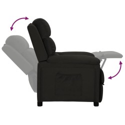 Fauteuil inclinable Noir Tissu 