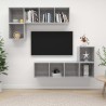 Ensemble de meuble TV 4 pcs Gris béton Bois d'ingénierie 