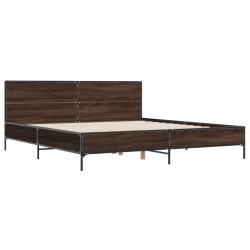 Cadre de lit sans matelas chêne marron 180x200 cm 