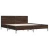 Cadre de lit sans matelas chêne marron 180x200 cm 