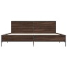 Cadre de lit sans matelas chêne marron 180x200 cm 