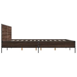 Cadre de lit sans matelas chêne marron 180x200 cm 