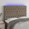 Tête de lit à LED Taupe 160x7x118/128 cm Tissu 