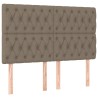 Tête de lit à LED Taupe 160x7x118/128 cm Tissu 