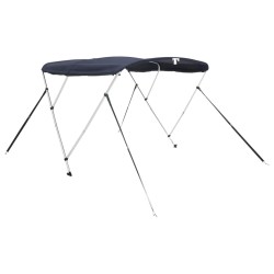 Toit bimini à 3 arceaux parois en maille 183x(137-152)x137 cm 