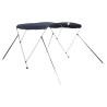 Toit bimini à 3 arceaux parois en maille 183x(137-152)x137 cm 