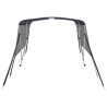 Toit bimini à 3 arceaux parois en maille 183x(137-152)x137 cm 