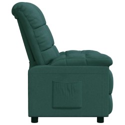 Fauteuil inclinable Vert foncé Tissu 
