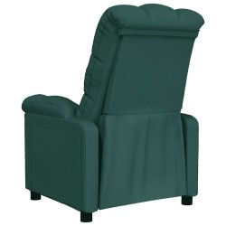 Fauteuil inclinable Vert foncé Tissu 