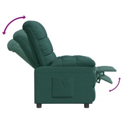 Fauteuil inclinable Vert foncé Tissu 