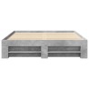 Cadre de lit sans matelas gris béton 150x200 cm bois ingénierie 