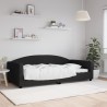 Lit de repos sans matelas noir 100x200 cm tissu 