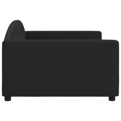 Lit de repos sans matelas noir 100x200 cm tissu 