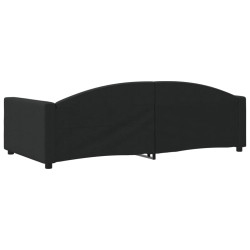 Lit de repos sans matelas noir 100x200 cm tissu 