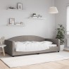 Lit de repos taupe 100x200 cm tissu 
