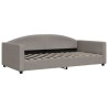 Lit de repos taupe 100x200 cm tissu 