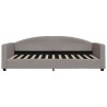 Lit de repos taupe 100x200 cm tissu 