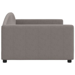 Lit de repos taupe 100x200 cm tissu 