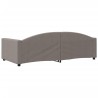 Lit de repos taupe 100x200 cm tissu 