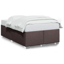 Cadre de lit sans matelas marron foncé 120x200 cm tissu 