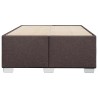 Cadre de lit sans matelas marron foncé 120x200 cm tissu 