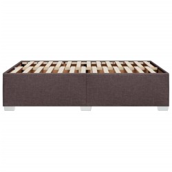 Cadre de lit sans matelas marron foncé 120x200 cm tissu 