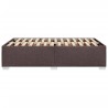 Cadre de lit sans matelas marron foncé 120x200 cm tissu 