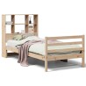 Lit bibliothèque sans matelas 90x190 cm bois de pin massif 