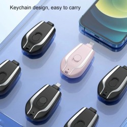Mini batterie externe avec porte-clés, grande capacité 1500mAh, charge