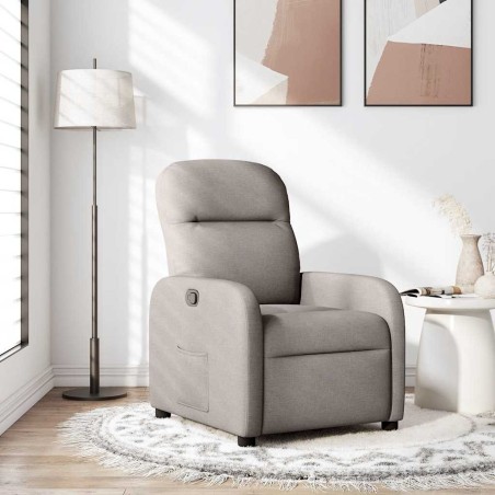 Fauteuil inclinable Taupe Tissu 