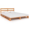 Cadre de lit de palette Marron Bois de pin massif 120x200 cm 
