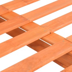 Cadre de lit de palette Marron Bois de pin massif 120x200 cm 