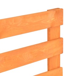 Cadre de lit de palette Marron Bois de pin massif 120x200 cm 