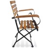 Chaises pliables de jardin lot de 2 Acier et bois acacia solide 