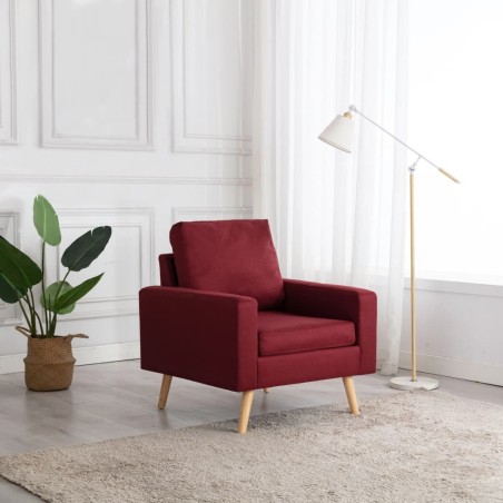 Fauteuil Rouge bordeaux Tissu 