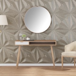 Panneaux muraux 24 pcs béton 50x50 cm XPS 6 m² étoile 