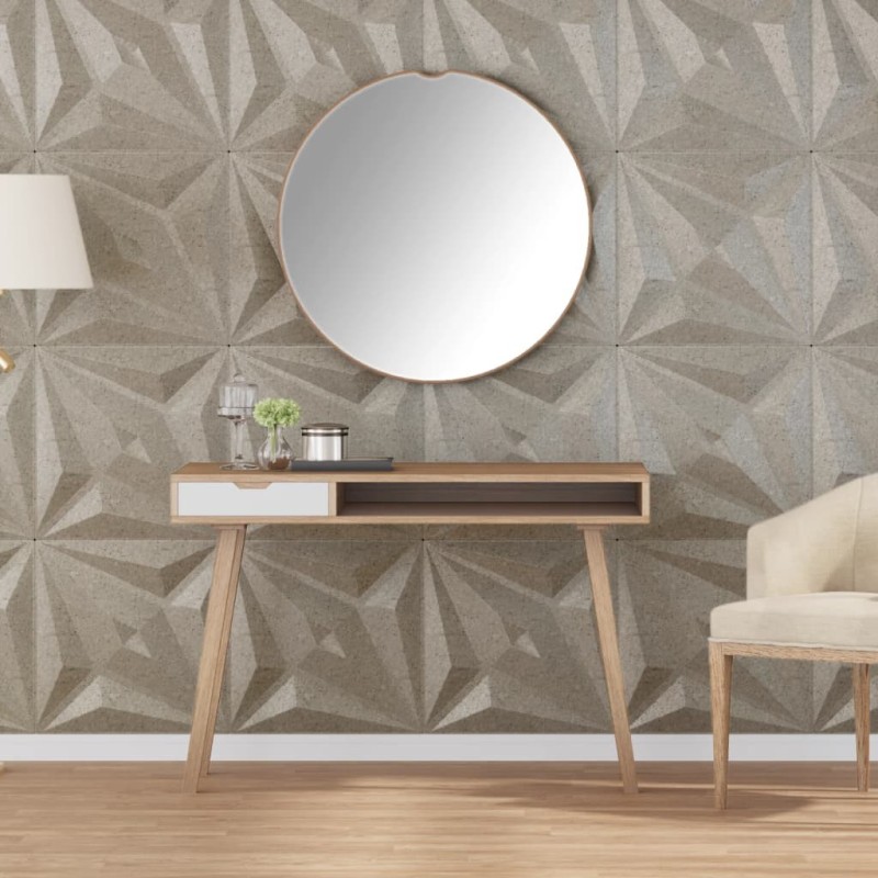 Panneaux muraux 24 pcs béton 50x50 cm XPS 6 m² étoile 