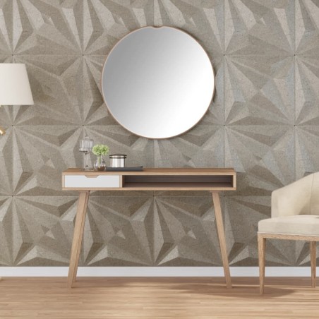 Panneaux muraux 24 pcs béton 50x50 cm XPS 6 m² étoile 